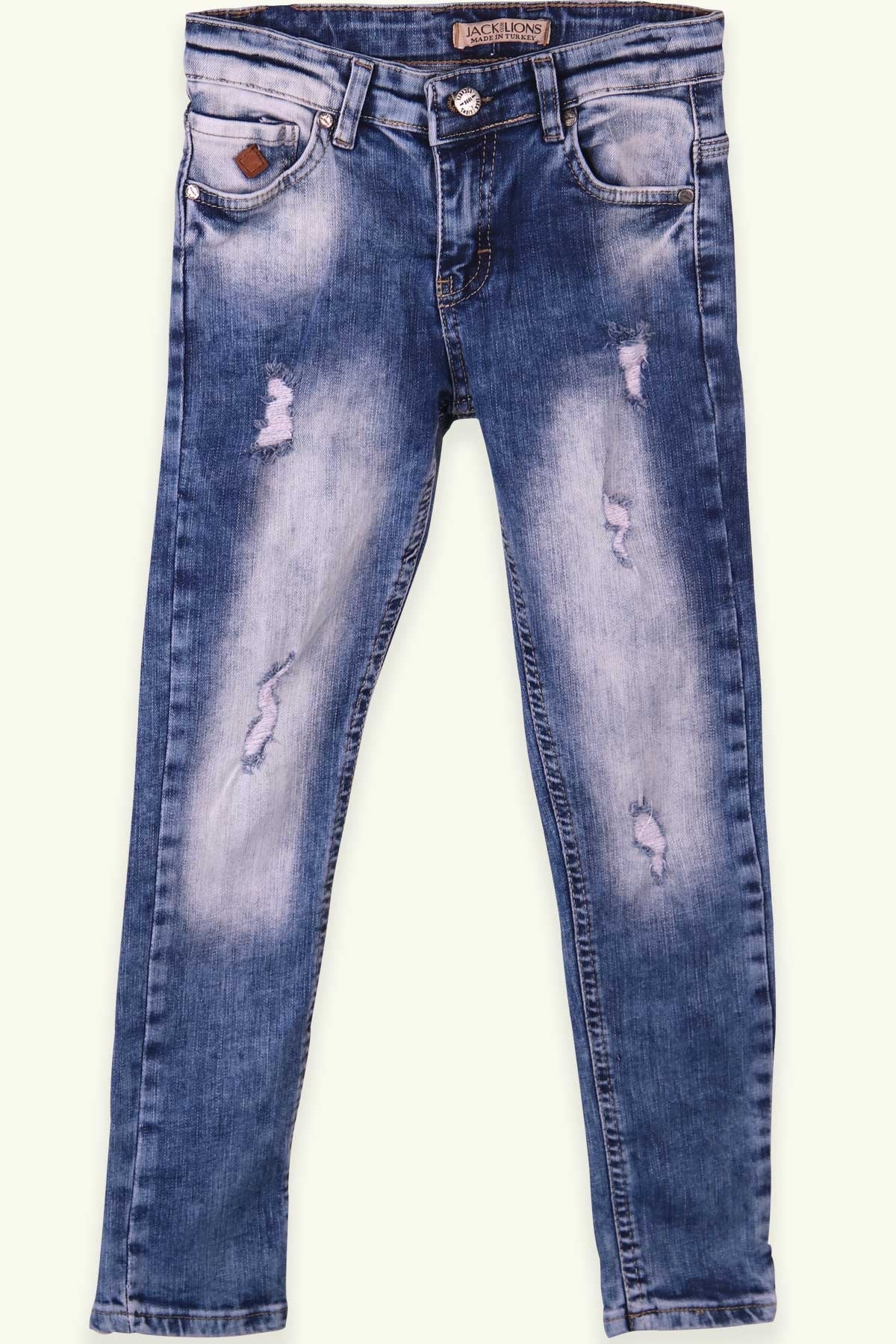 Breeze Erkek Çocuk Kot Pantolon Taşlanmış Mavi (9-10 Yaş)