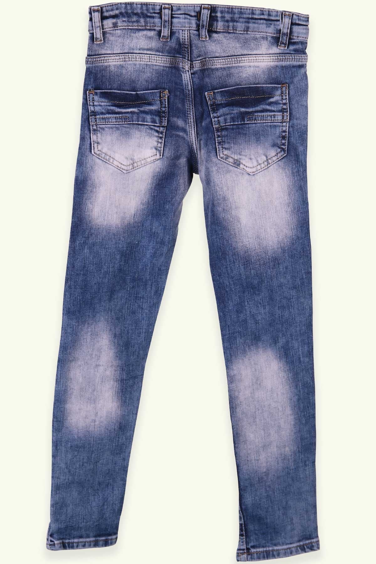 Breeze Erkek Çocuk Kot Pantolon Taşlanmış Mavi (9-10 Yaş)