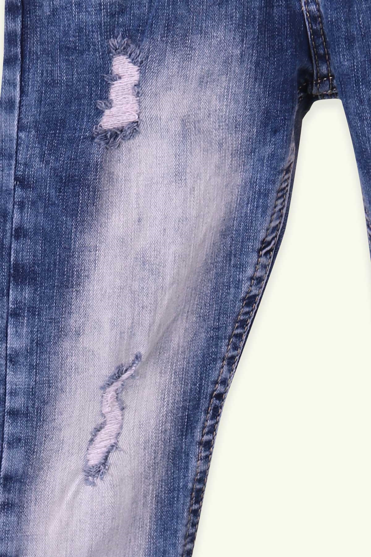 Breeze Erkek Çocuk Kot Pantolon Taşlanmış Mavi (9-10 Yaş)
