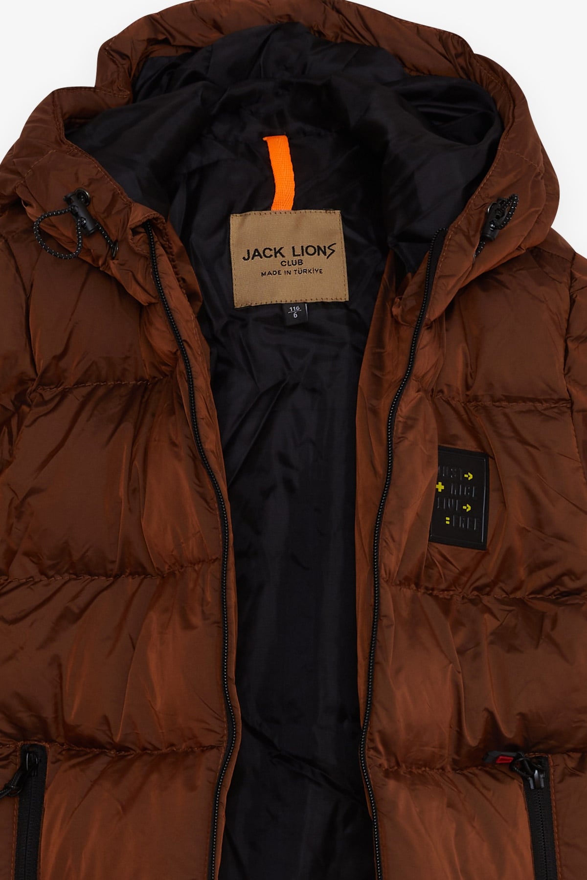 Breeze Erkek Çocuk Mont Fermuarlı Kapüşonlu Kahverengi (2-6 Yaş)