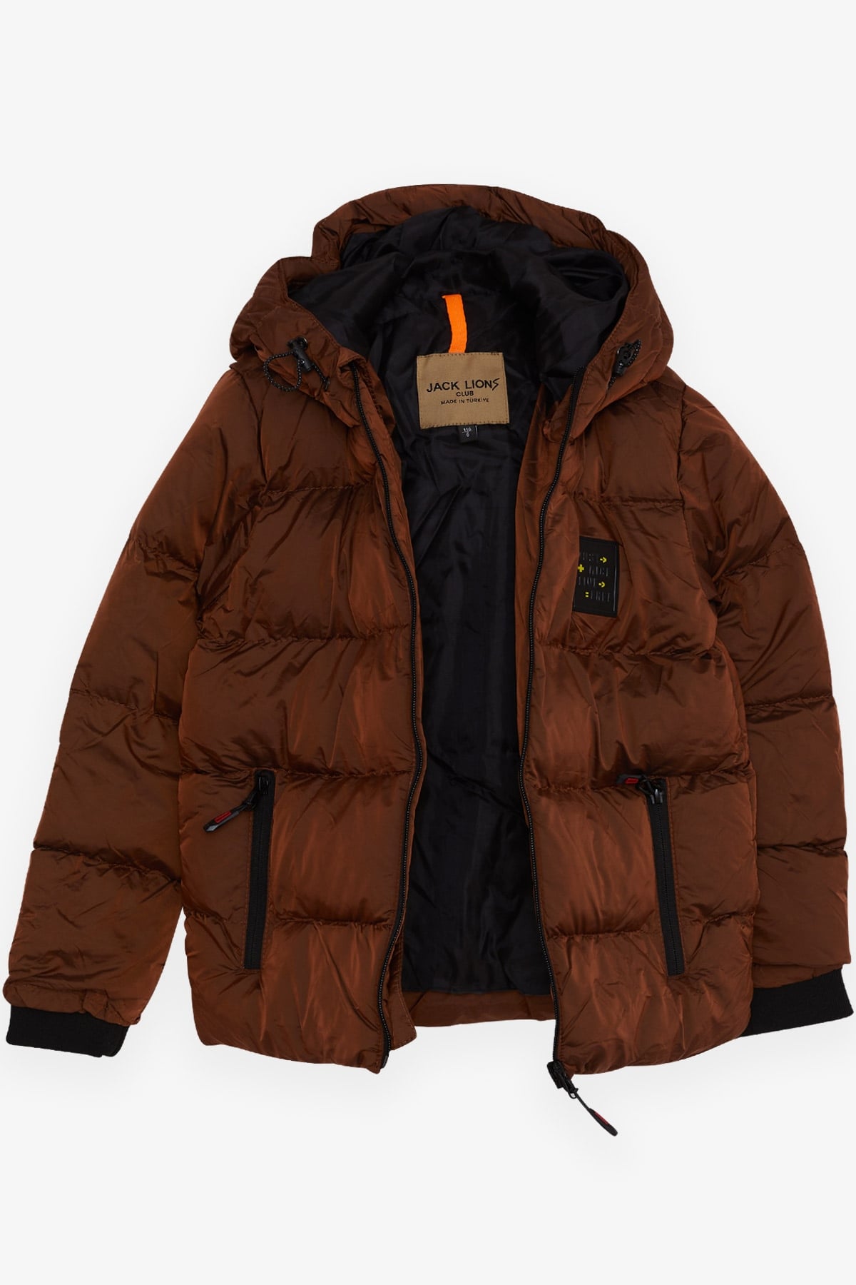 Breeze Erkek Çocuk Mont Fermuarlı Kapüşonlu Kahverengi (2-6 Yaş)
