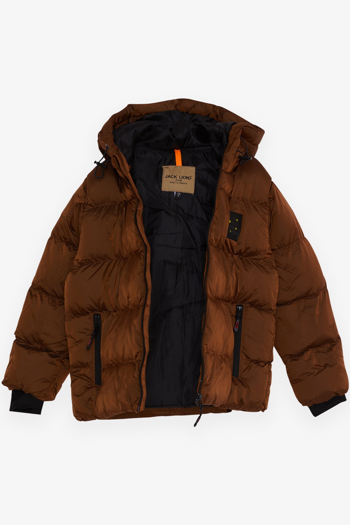 Breeze Erkek Çocuk Mont Fermuarlı Kapüşonlu Kahverengi (2-6 Yaş)