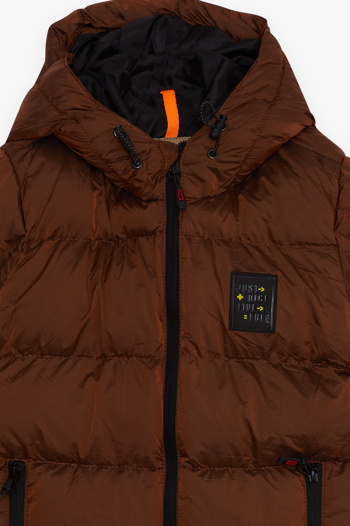 Breeze Erkek Çocuk Mont Fermuarlı Kapüşonlu Kahverengi (2-6 Yaş)
