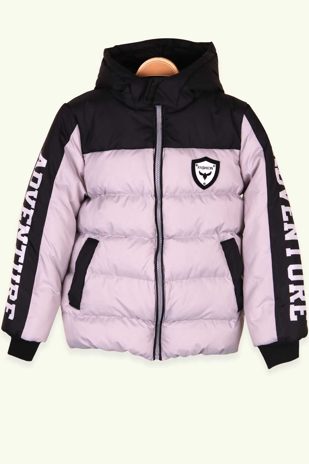 Breeze Erkek Çocuk Mont Kapüşonlu Açık Gri (5-8 Yaş)