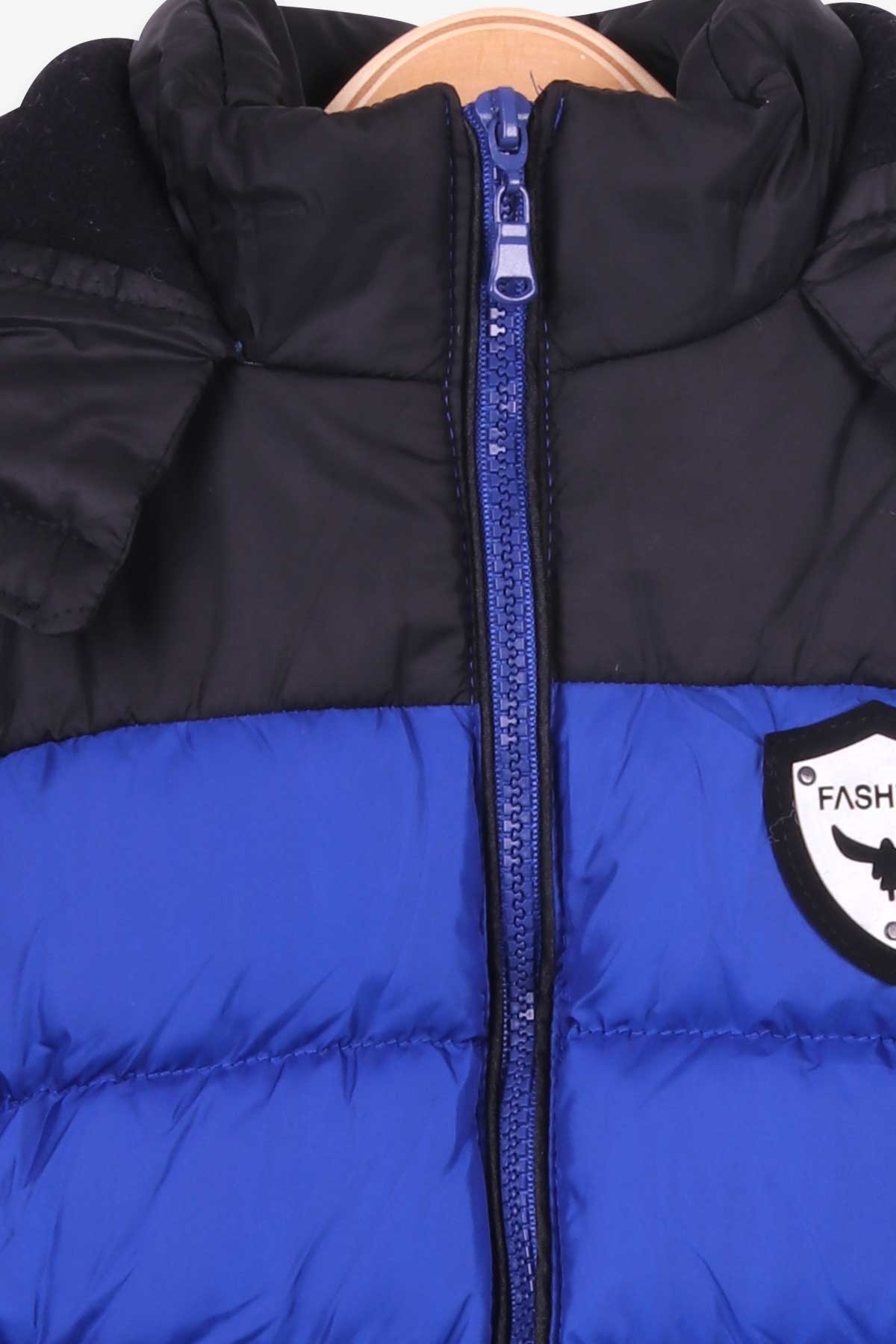 Breeze Erkek Çocuk Mont Kapüşonlu Saks Mavisi (3-6 Yaş)