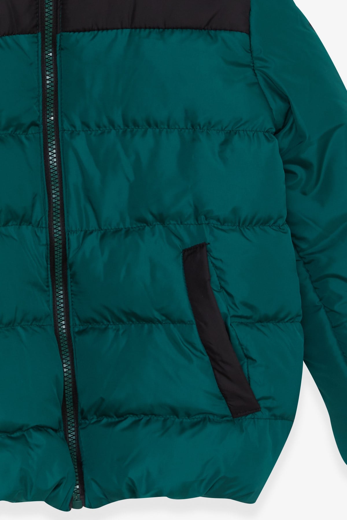 Breeze Erkek Çocuk Mont Kolları Yazı Baskılı Yeşil (2-5 Yaş)