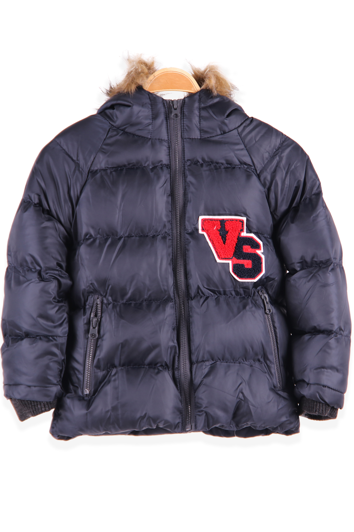 BREEZE Erkek Çocuk Mont Kürklü Lacivert (2-5 Yaş)