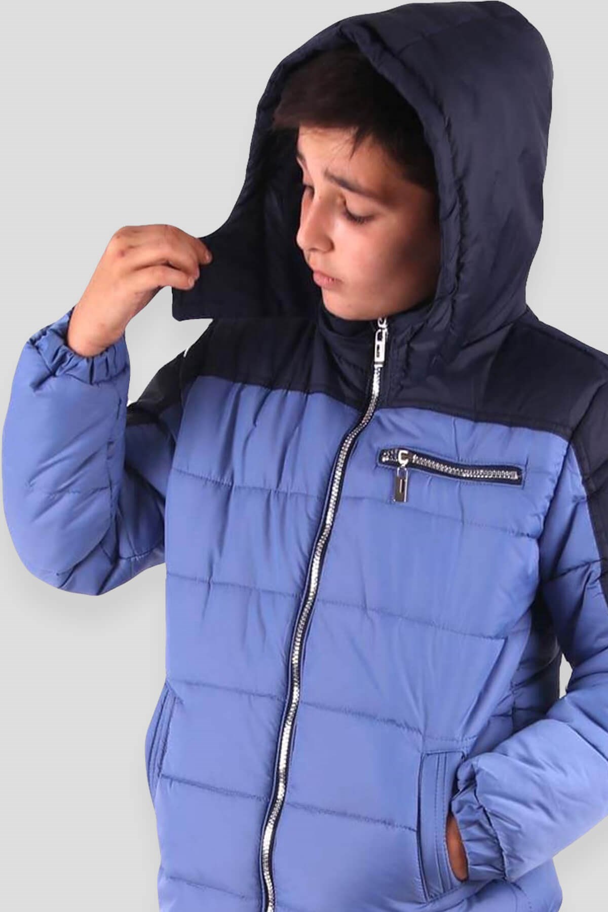 Breeze Erkek Çocuk Mont Şişme Mavi-Lacivert (10-12 Yaş)