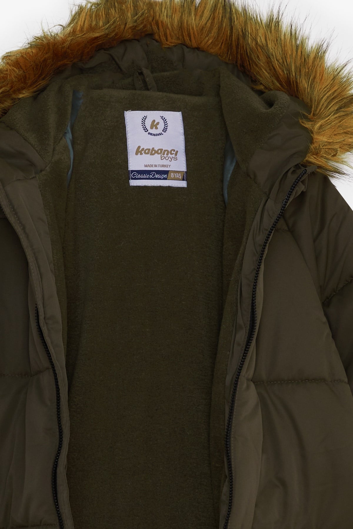 Breeze Erkek Çocuk Mont Slogan Baskılı Haki Yeşil (6-9 Yaş)