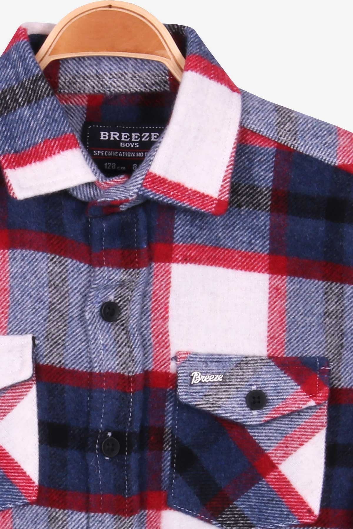 Breeze Erkek Çocuk Oduncu Gömlek Ekoseli Karışık Renk (8-12 Yaş)
