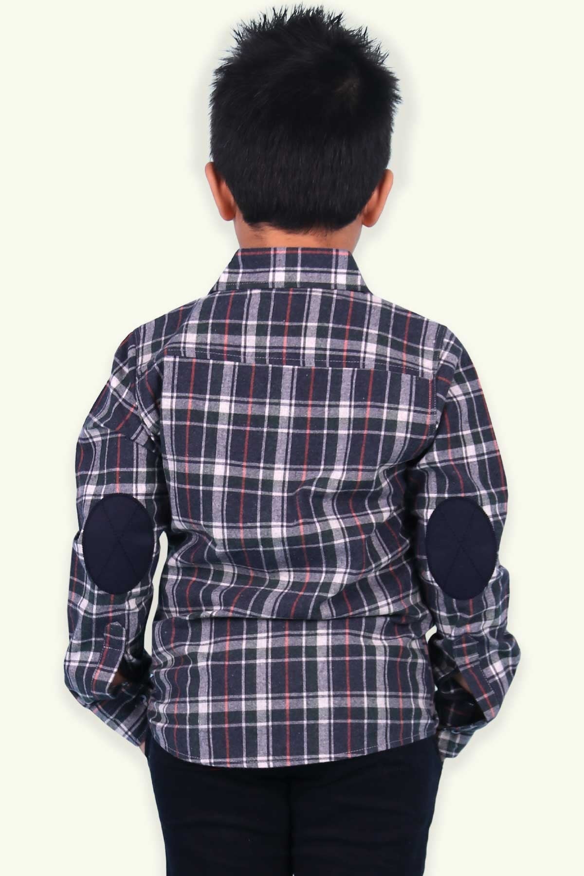 Breeze Erkek Çocuk Oduncu Gömlek Lacivert-Yeşil (6-10 Yaş)