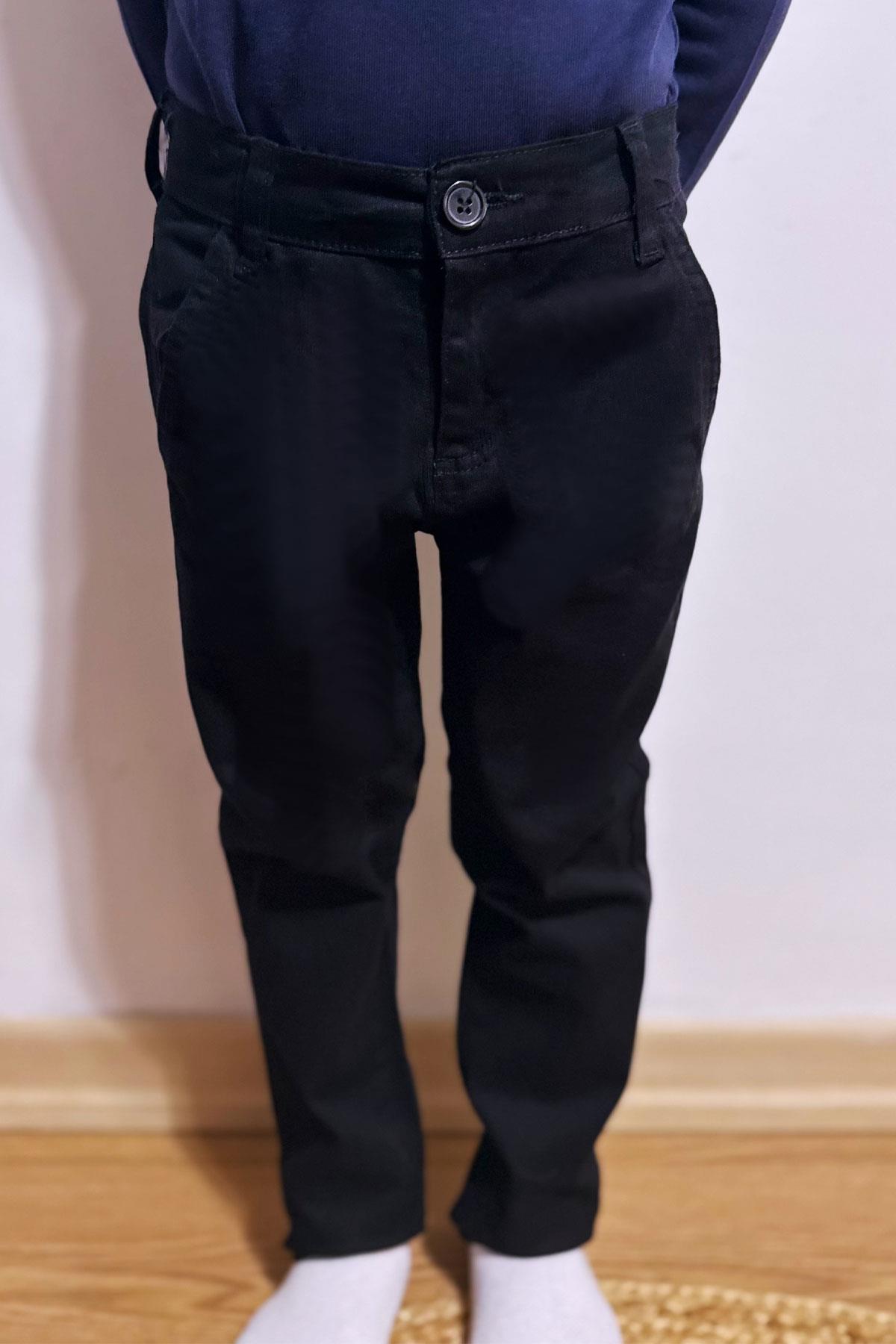 Breeze Erkek Çocuk Pantolon Gabardin Basic Siyah (3-7 Yaş)