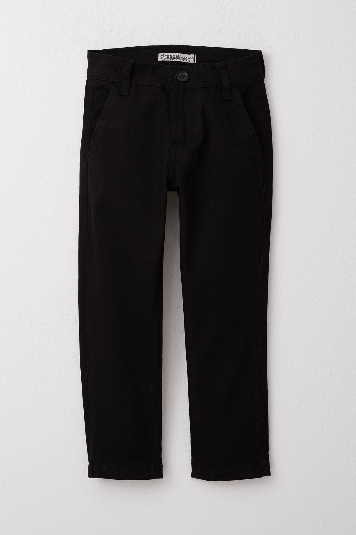 Breeze Erkek Çocuk Pantolon Gabardin Basic Siyah (3-7 Yaş)