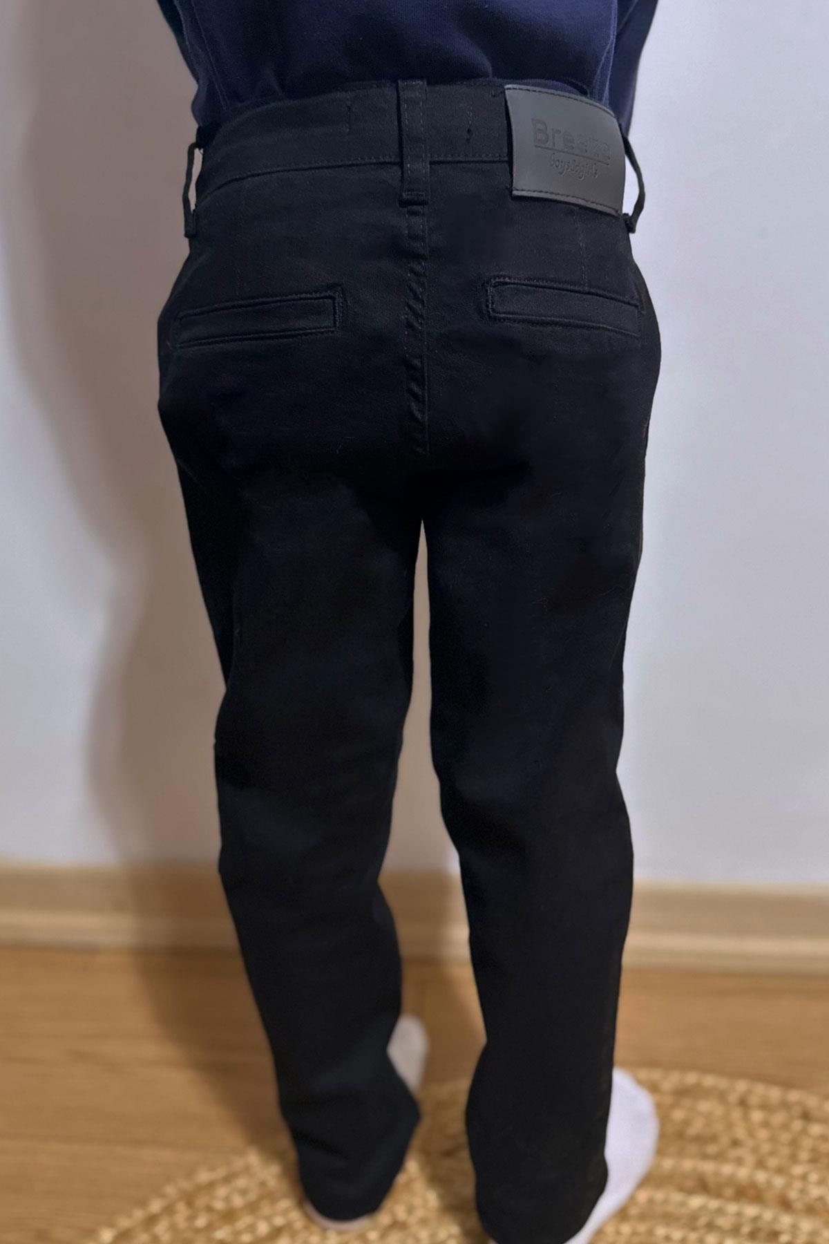 Breeze Erkek Çocuk Pantolon Gabardin Basic Siyah (3-7 Yaş)
