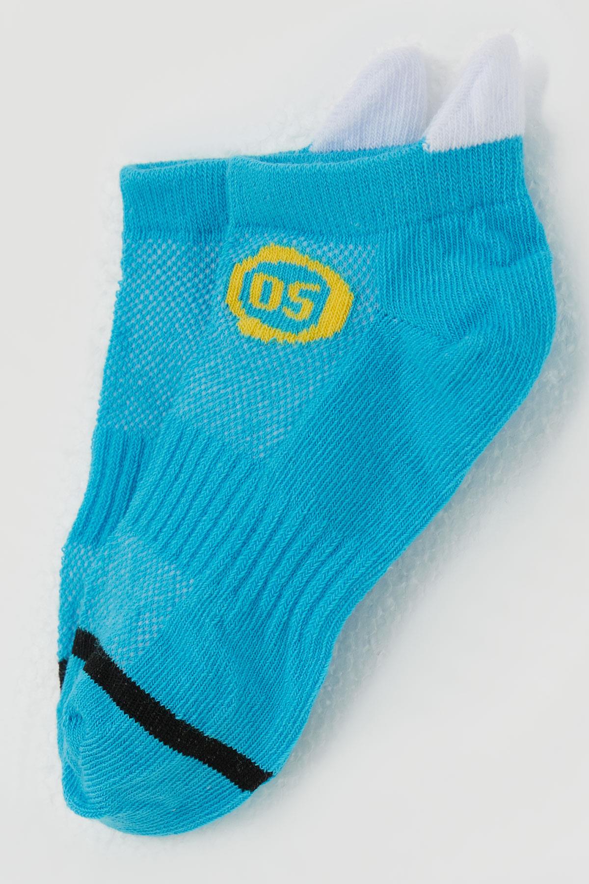 Breeze Erkek Çocuk Patik Çorap Rakam Baskılı Mavi (5-14 Yaş)