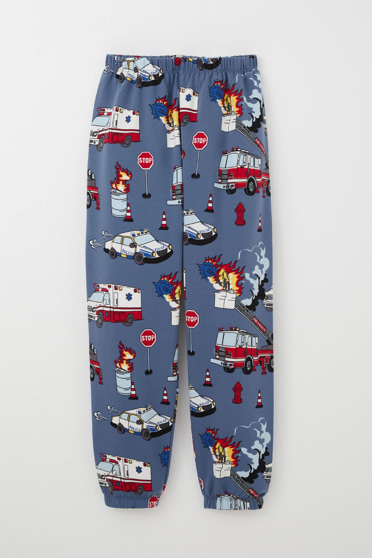 Breeze Erkek Çocuk Pijama Takımı Acil Durum Kahramanlar Ekibi Desenli İndigo (4-8 Yaş)