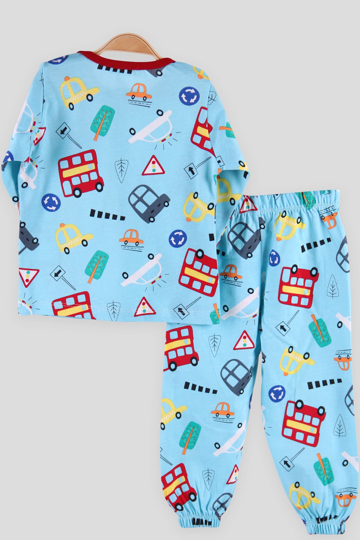 Breeze Erkek Çocuk Pijama Takımı Arabalı Turkuaz (2-6 Yaş)