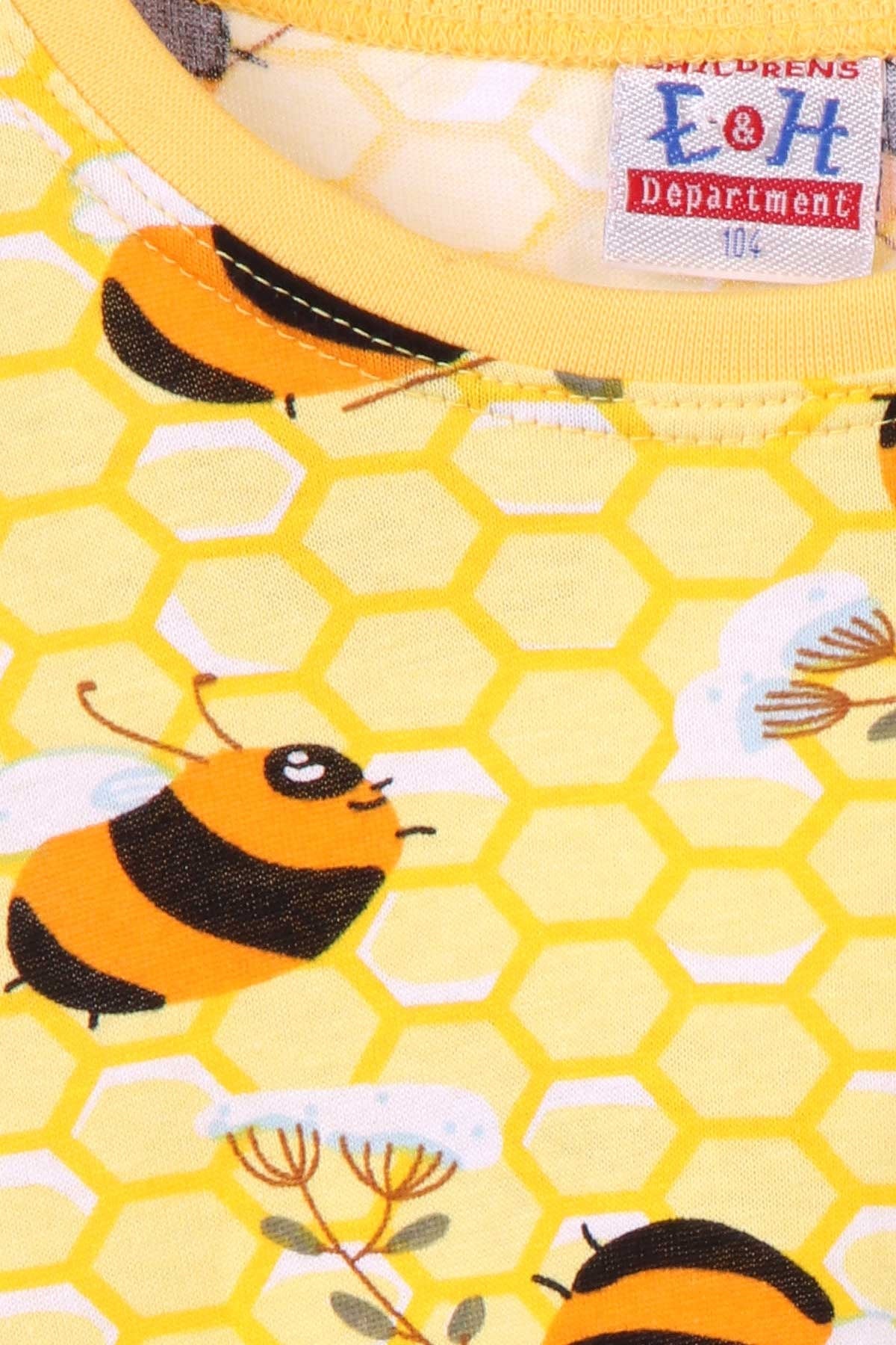 Breeze Erkek Çocuk Pijama Takımı Arı Desenli Sarı (4-8 Yaş)