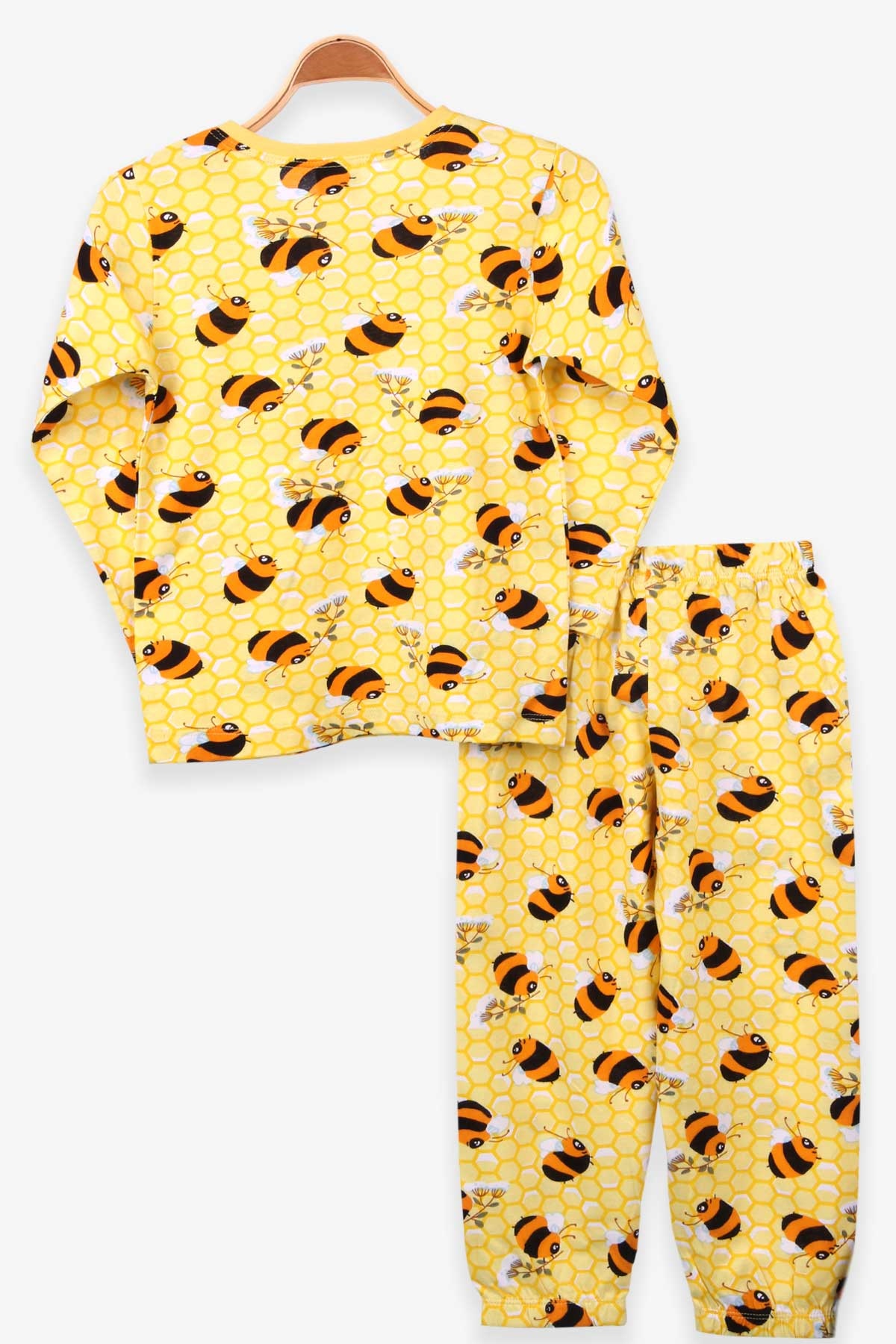 Breeze Erkek Çocuk Pijama Takımı Arı Desenli Sarı (4-8 Yaş)