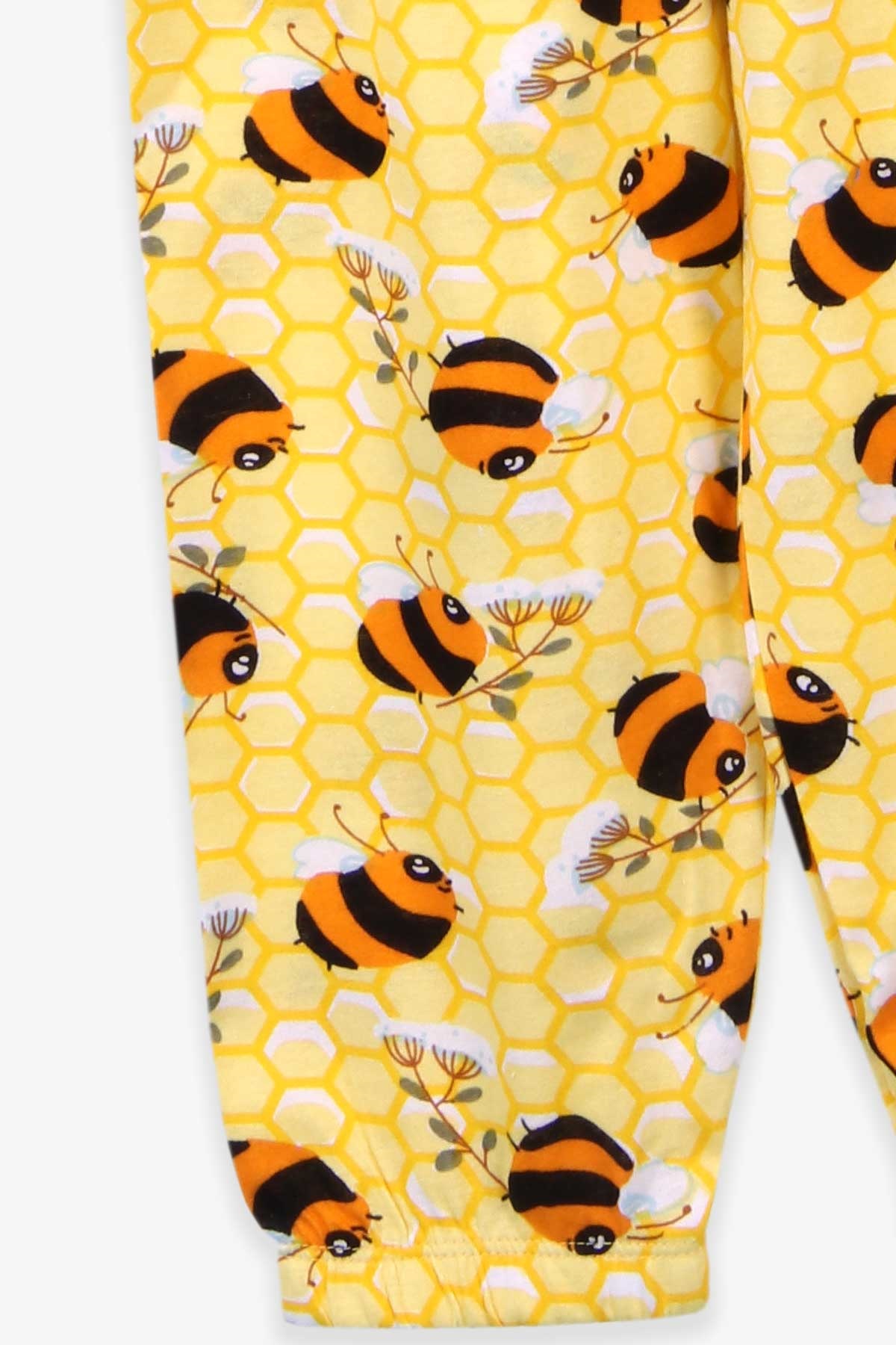 Breeze Erkek Çocuk Pijama Takımı Arı Desenli Sarı (4-8 Yaş)