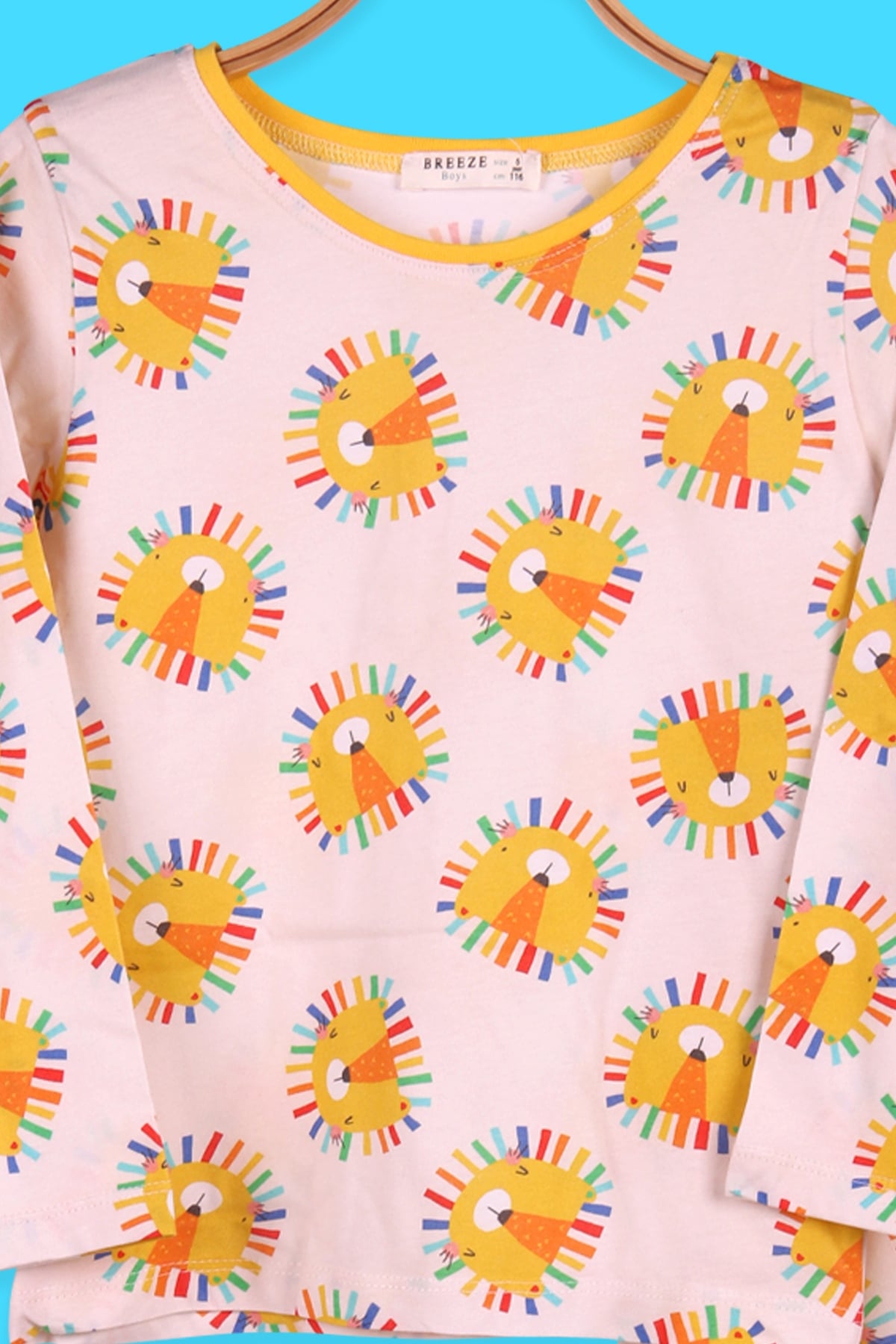 Breeze Erkek Çocuk Pijama Takımı Ayıcıklı Sarı (6-10 Yaş)