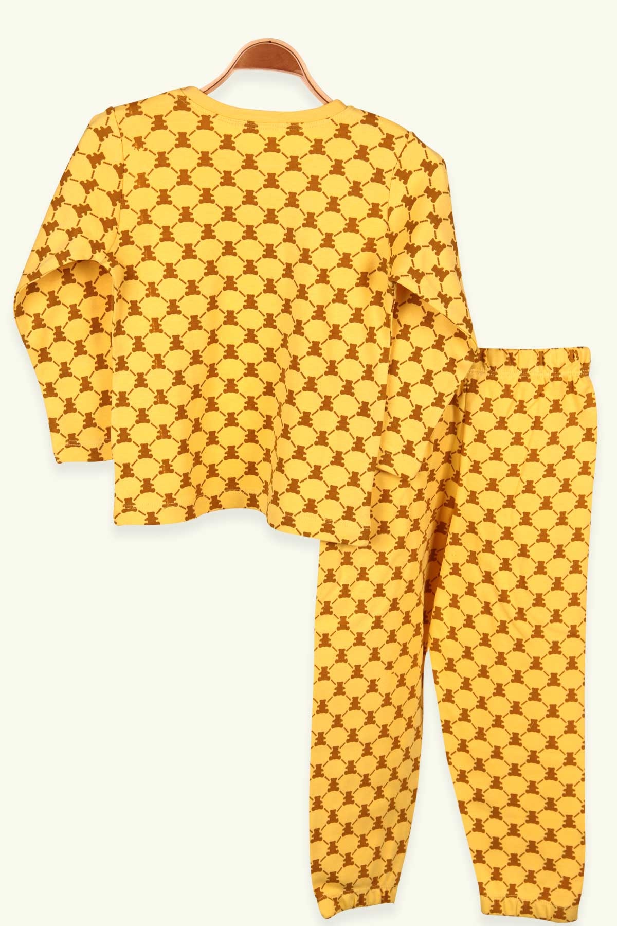Breeze Erkek Çocuk Pijama Takımı Ayıcıklı Sarı (4-8 Yaş)
