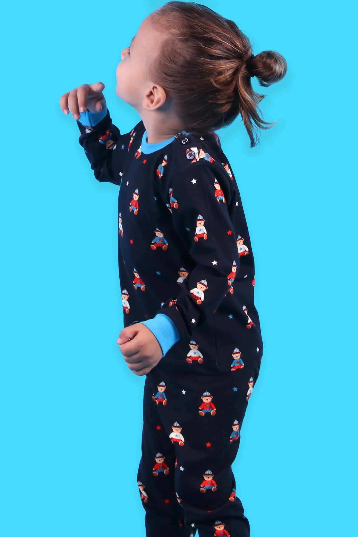 Breeze Erkek Çocuk Pijama Takımı Ayıcıklı Mavi (1.5-5 Yaş)