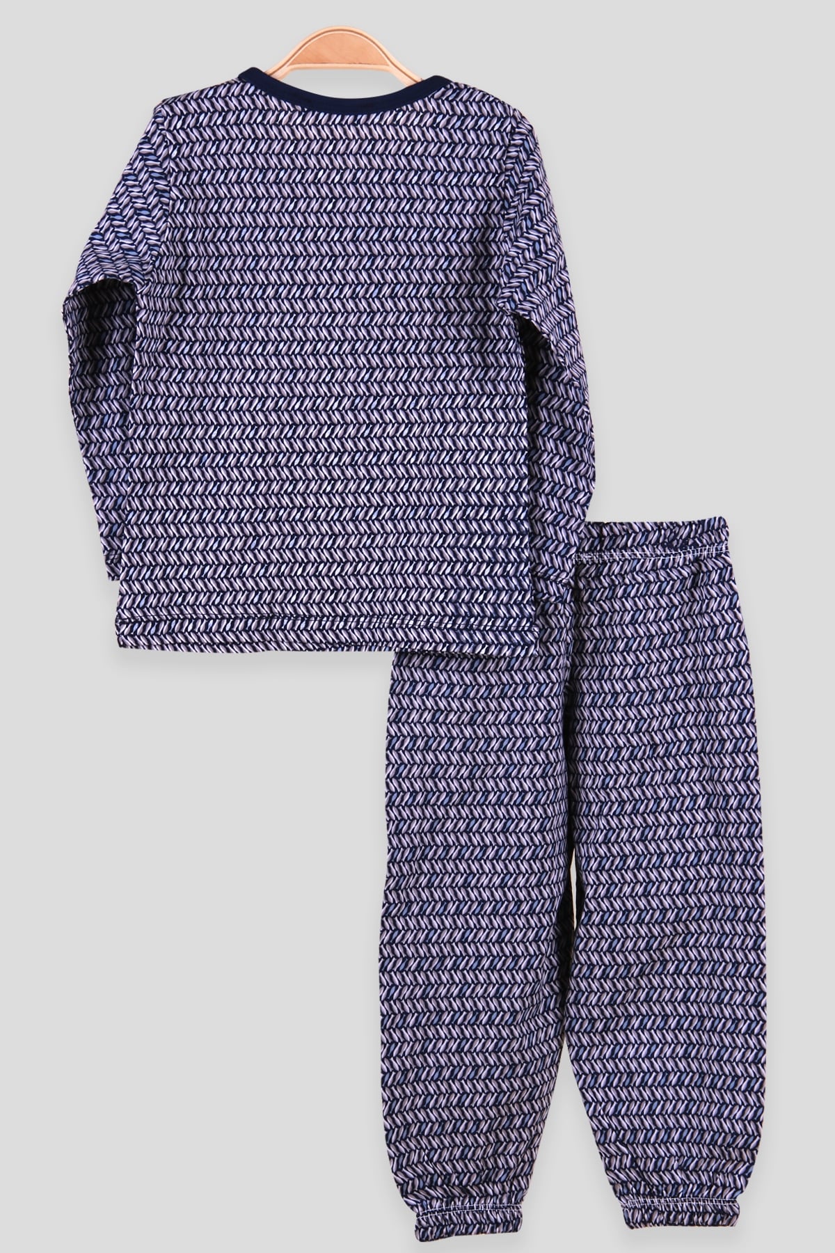 Breeze Erkek Çocuk Pijama Takımı Balık Desenli Lacivert (2-6 Yaş)