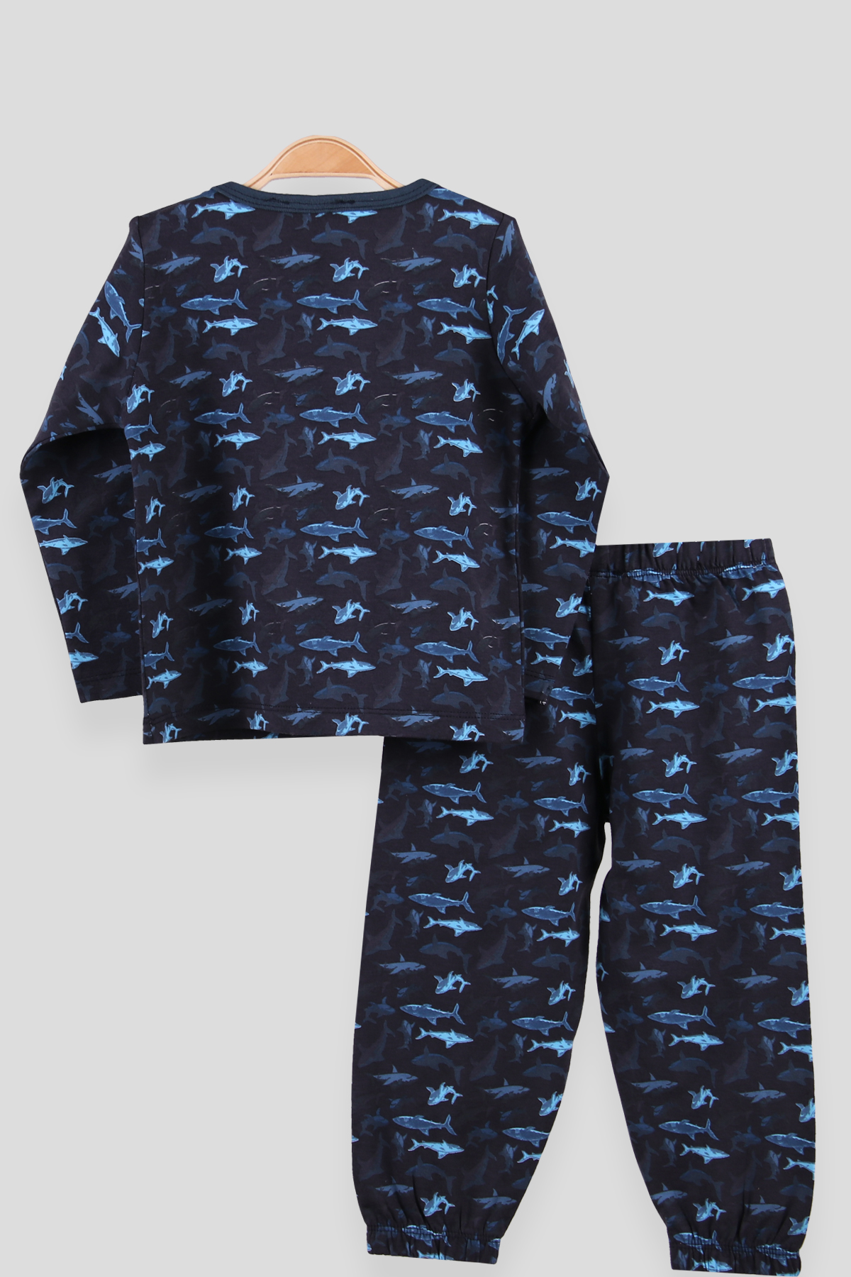 Breeze Erkek Çocuk Pijama Takımı Balıklı Lacivert (2-6 Yaş)