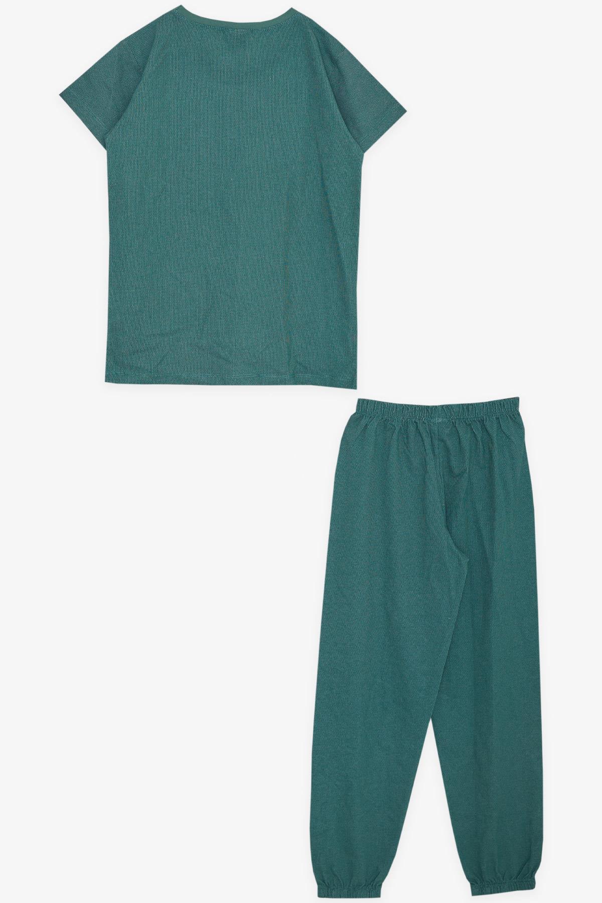 Breeze Erkek Çocuk Pijama Takımı Basic Yeşil (9-14 Yaş)
