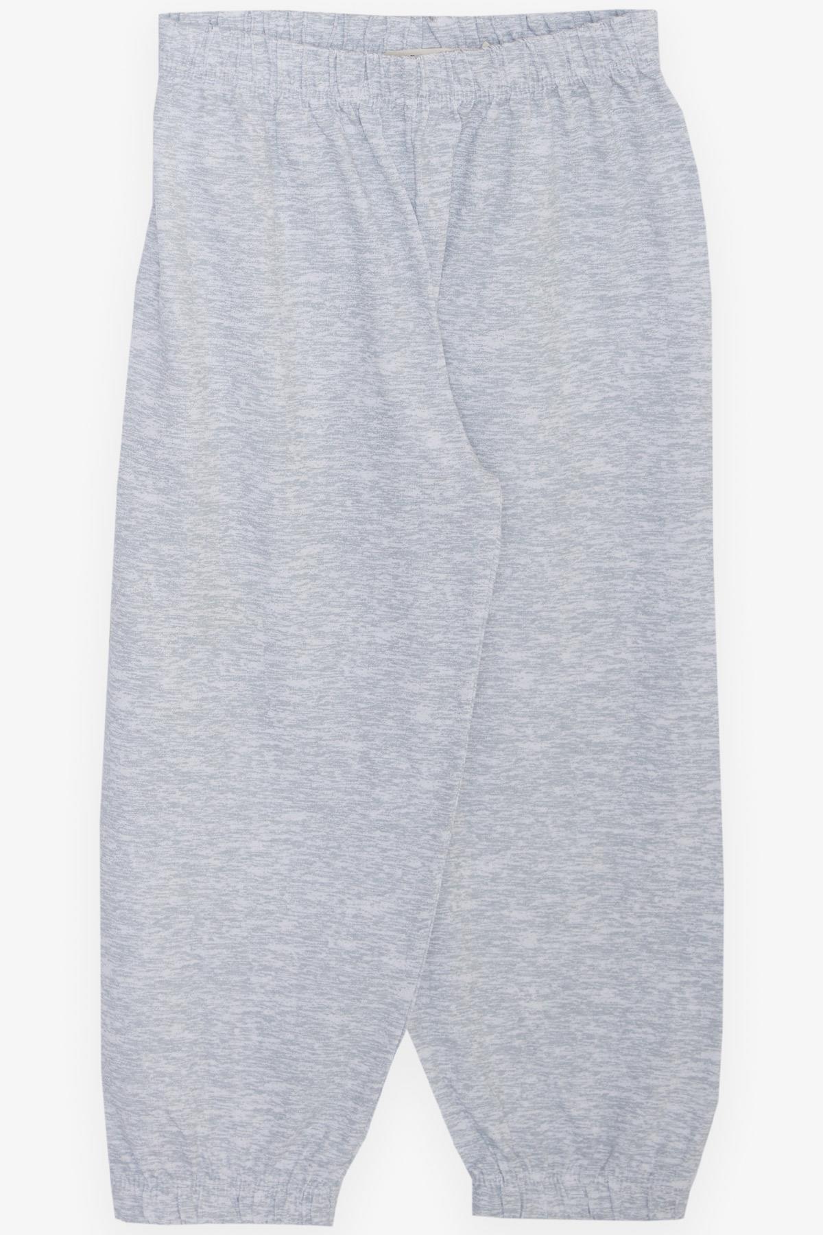 Breeze Erkek Çocuk Pijama Takımı Basic Açık Gri Melanj (1-3 Yaş)