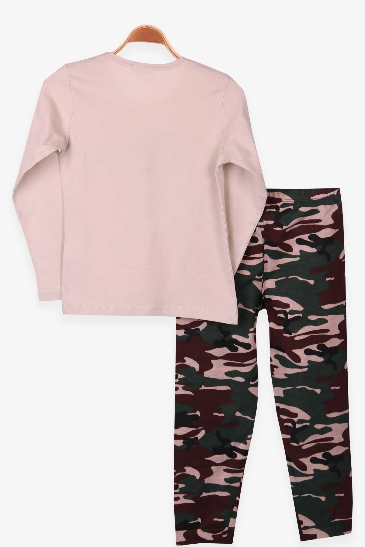 Breeze Erkek Çocuk Pijama Takımı Baskılı Bej (6-12 Yaş)