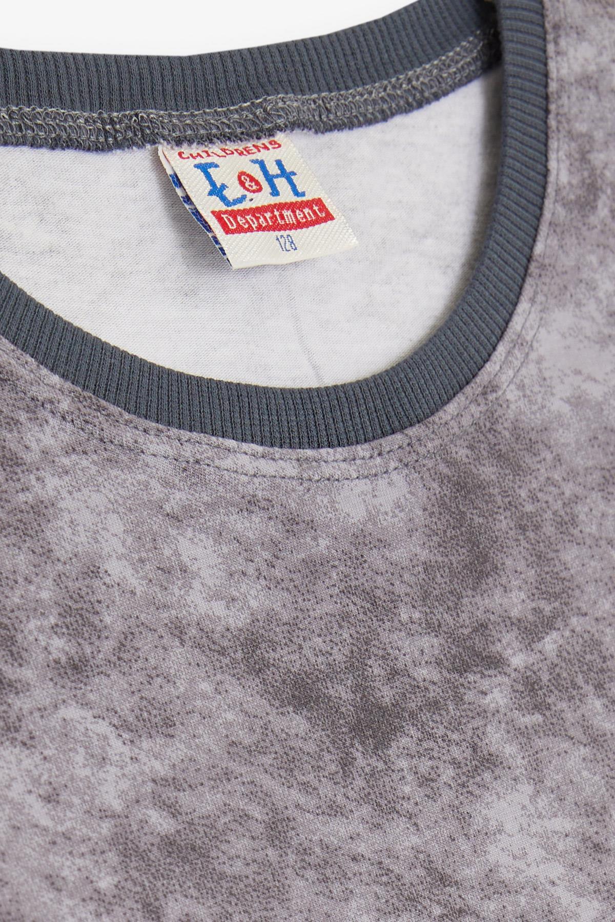 Breeze Erkek Çocuk Pijama Takımı Batik Desenli Füme (4-8 Yaş)