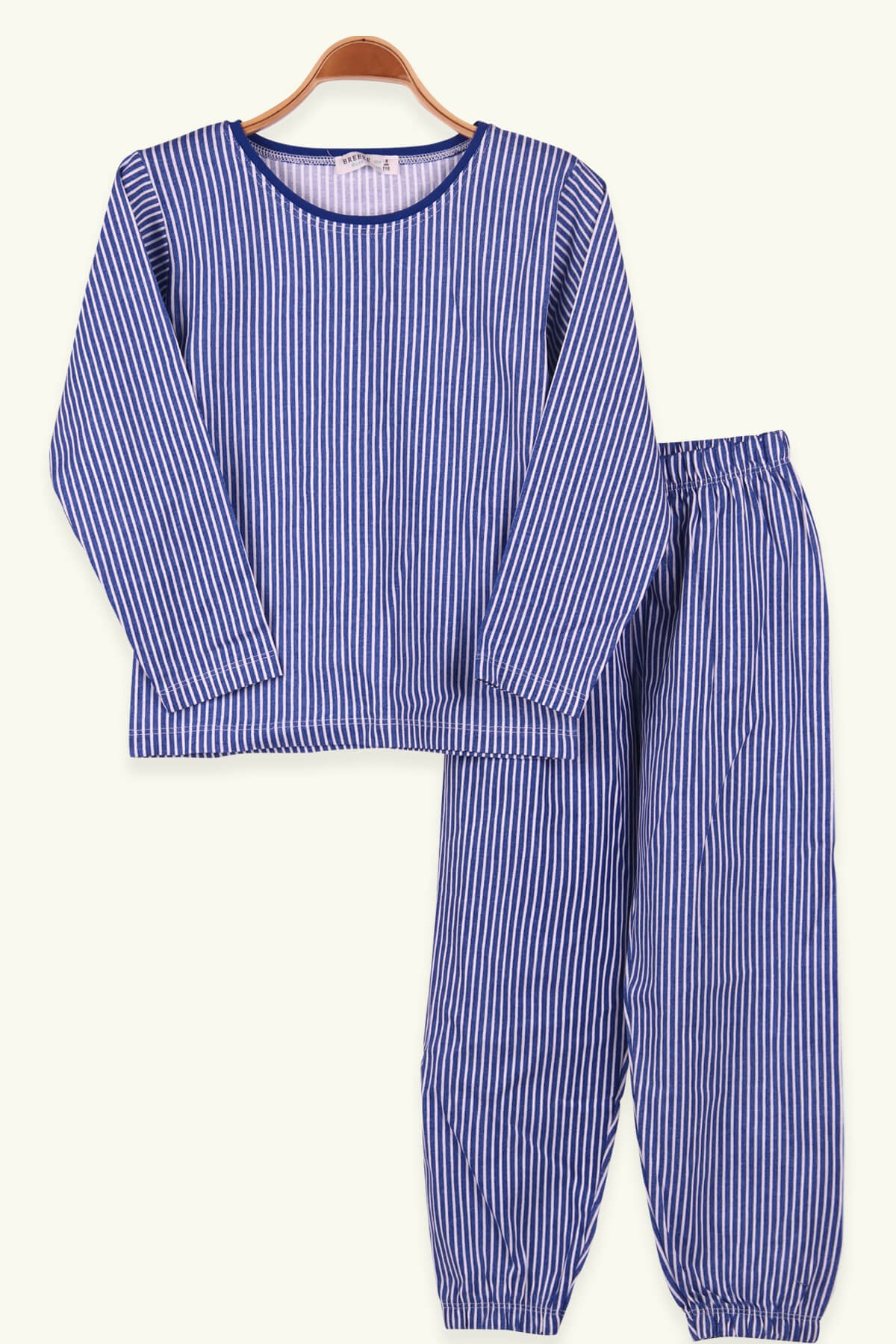Breeze Erkek Çocuk Pijama Takımı Çizgili Mavi (6-10 Yaş)