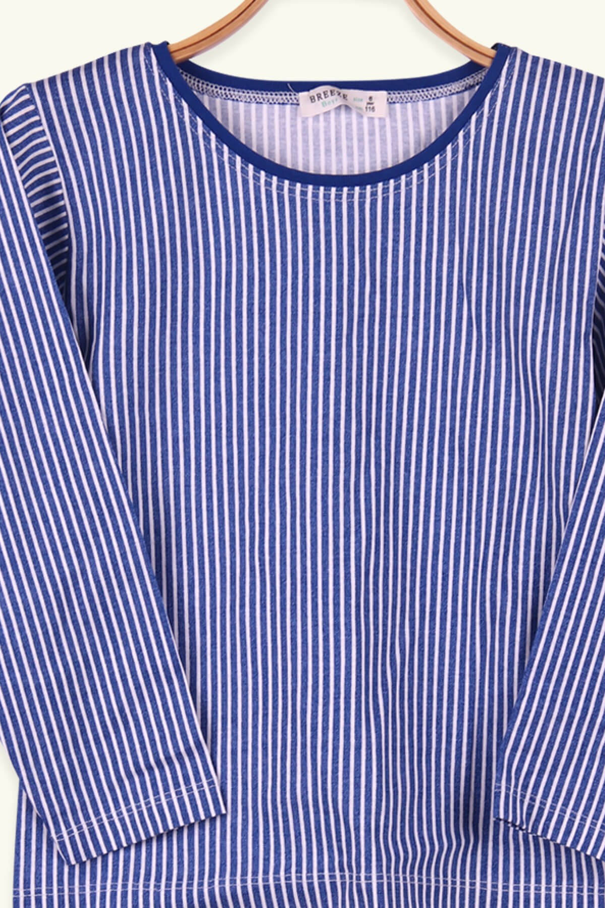 Breeze Erkek Çocuk Pijama Takımı Çizgili Mavi (6-10 Yaş)