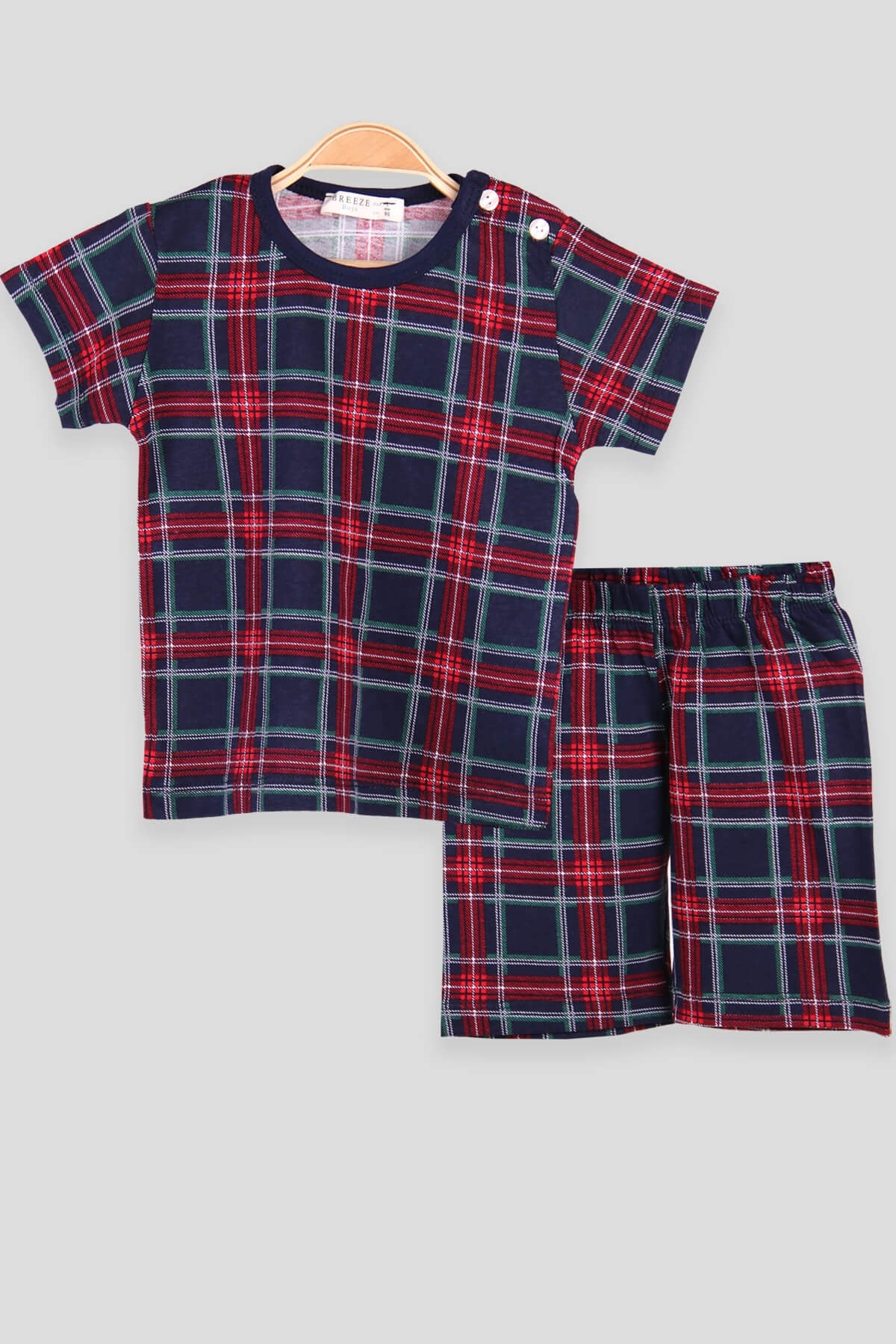Breeze Erkek Çocuk Pijama Takımı Çizgili Lacivert (1-4 Yaş)