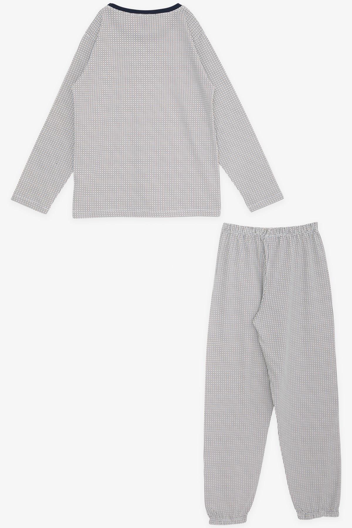 Breeze Erkek Çocuk Pijama Takımı Desenli Ekru (9-12 Yaş)
