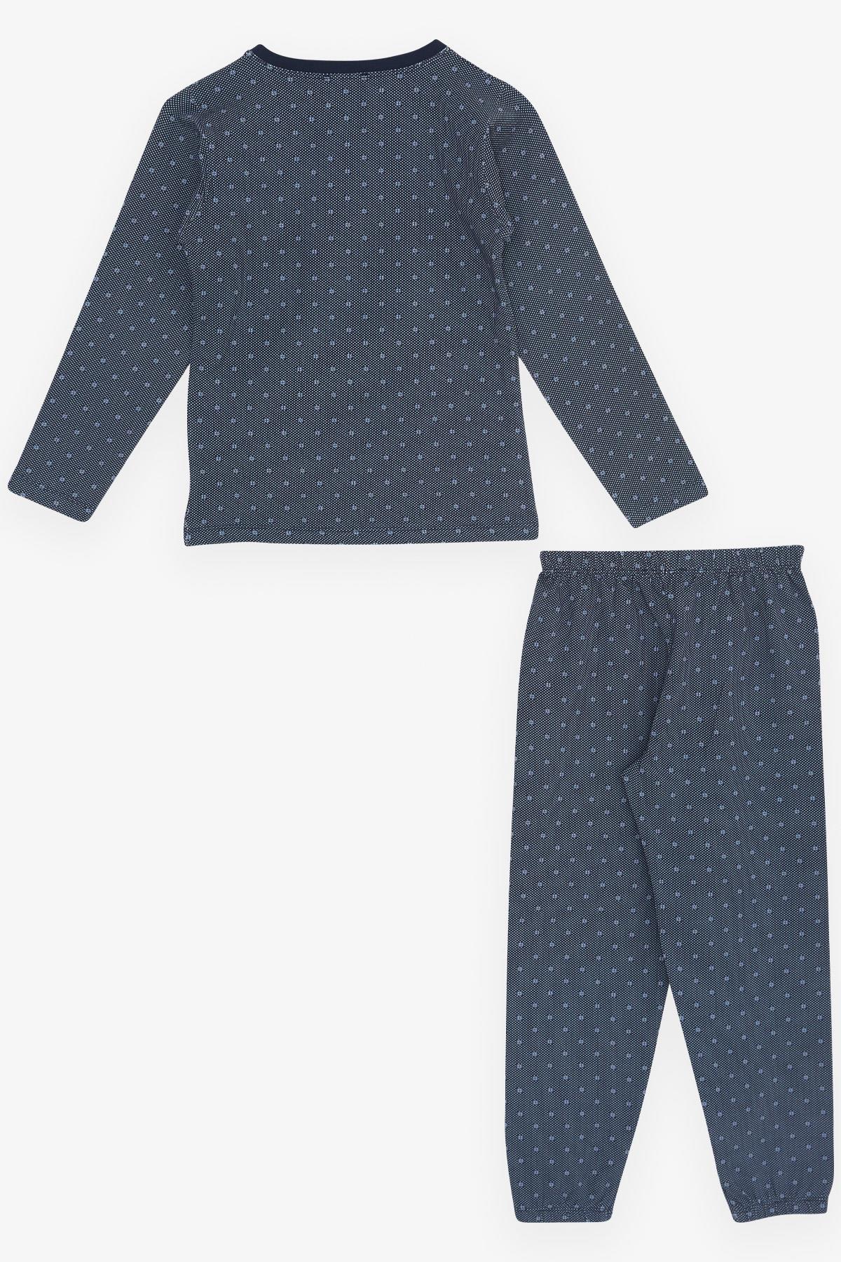 Breeze Erkek Çocuk Pijama Takımı Desenli Lacivert (4-8 Yaş)