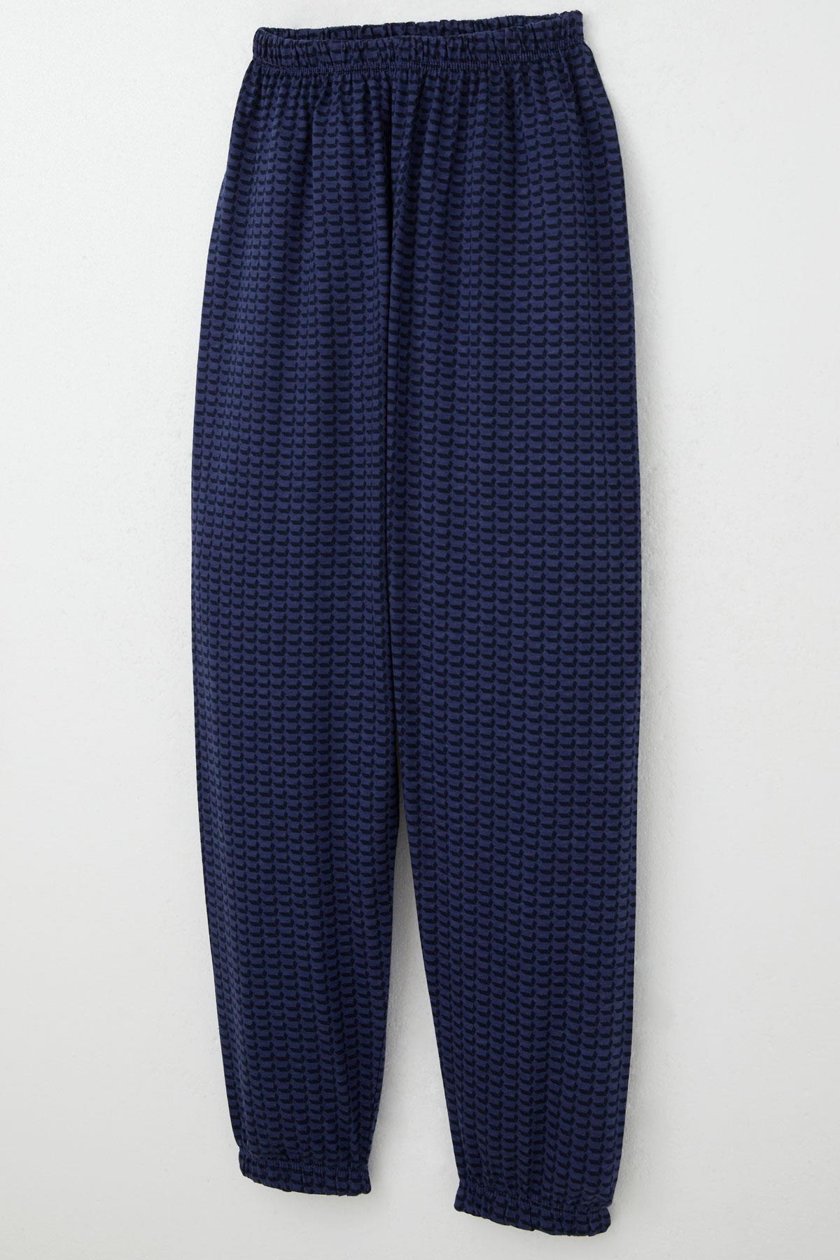 Breeze Erkek Çocuk Pijama Takımı Desenli Bel Kısmı Paçası Lastikli Lacivert (9-12 Yaş)