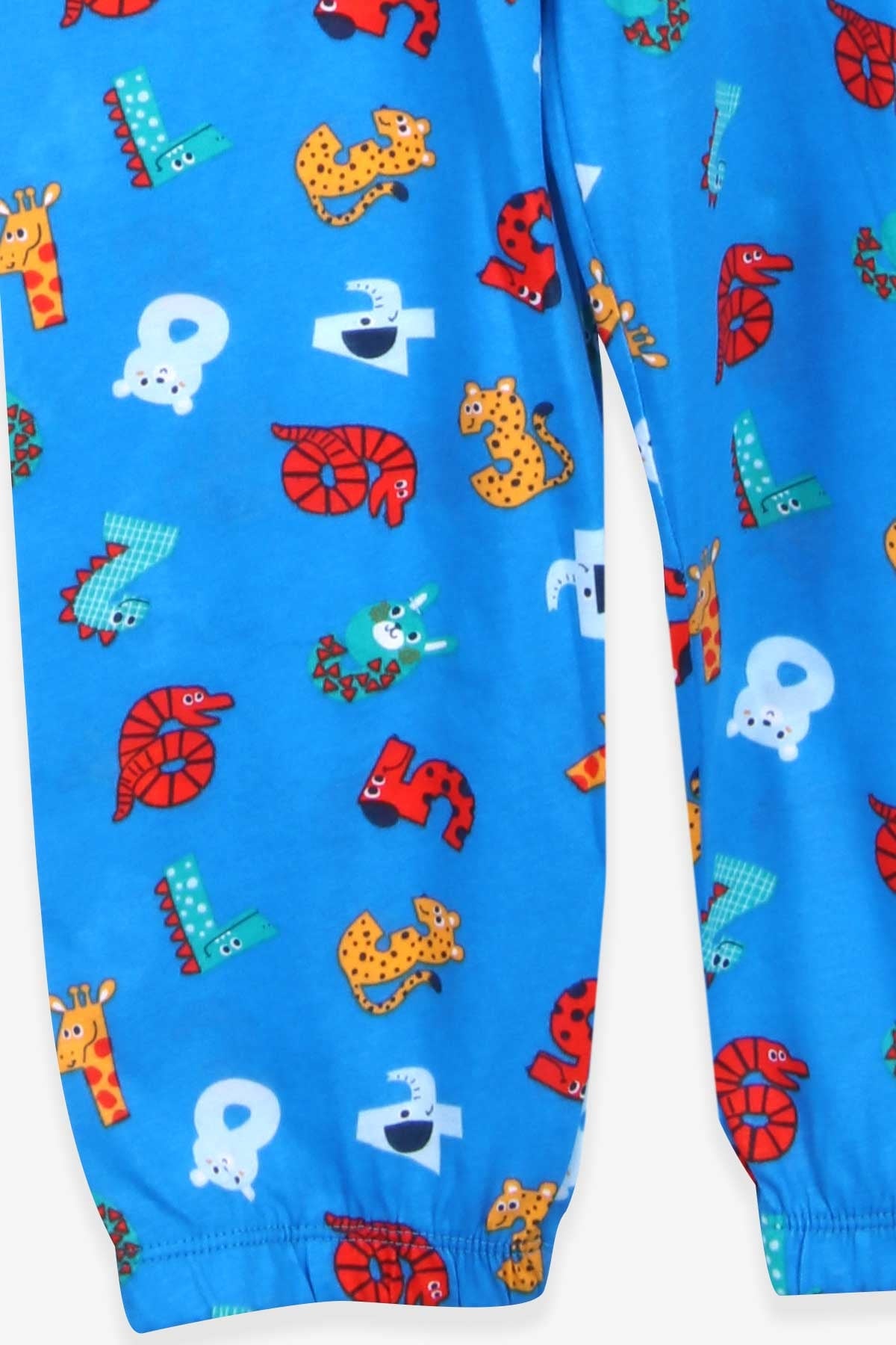 Breeze Erkek Çocuk Pijama Takımı Desenli Saks Mavisi (4-8 Yaş)