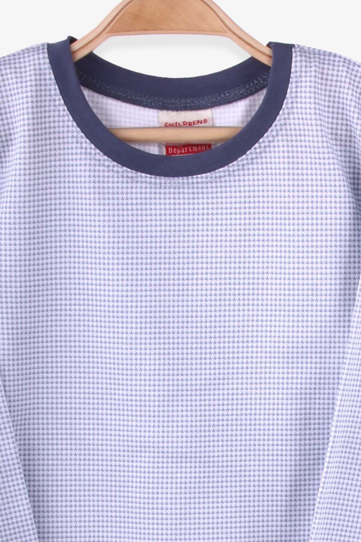 Breeze Erkek Çocuk Pijama Takımı Desenli Buz Mavisi (4-8 Yaş)