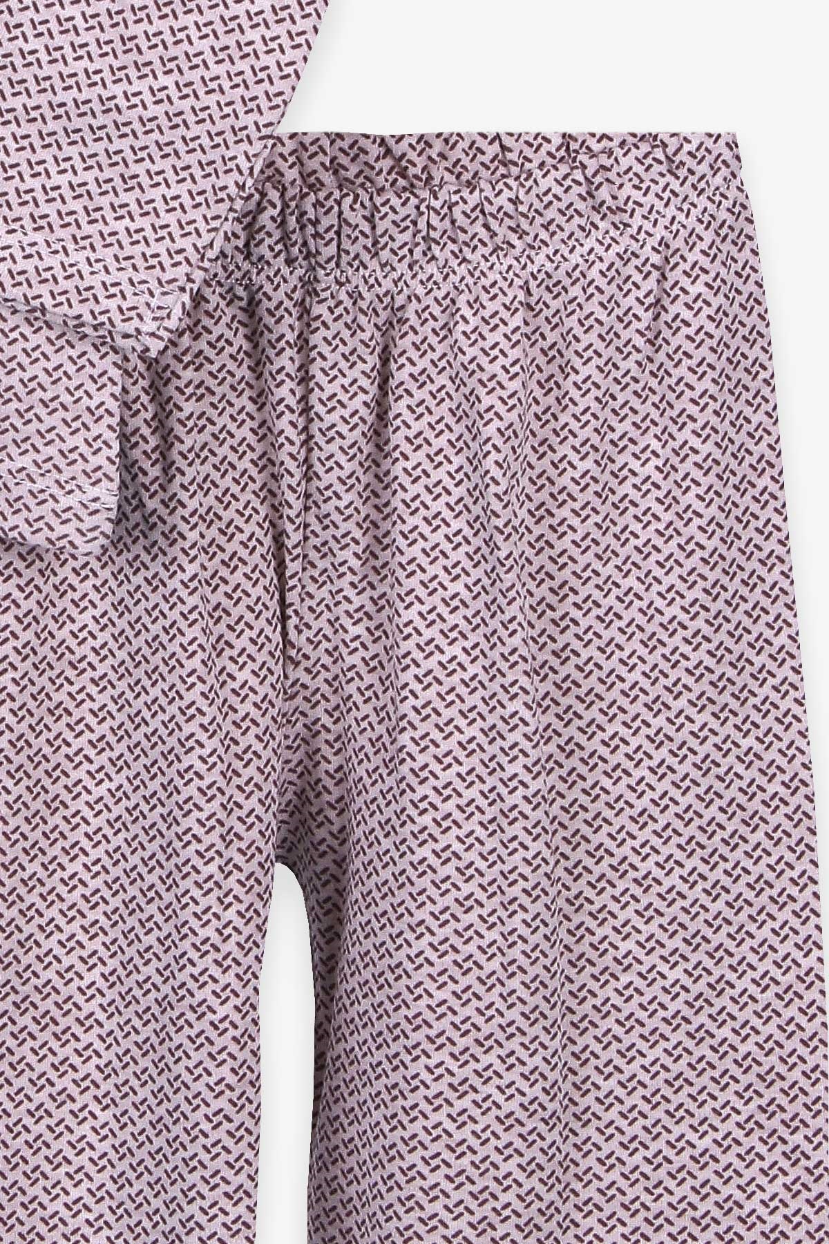 Breeze Erkek Çocuk Pijama Takımı Desenli Bej (4-8 Yaş)