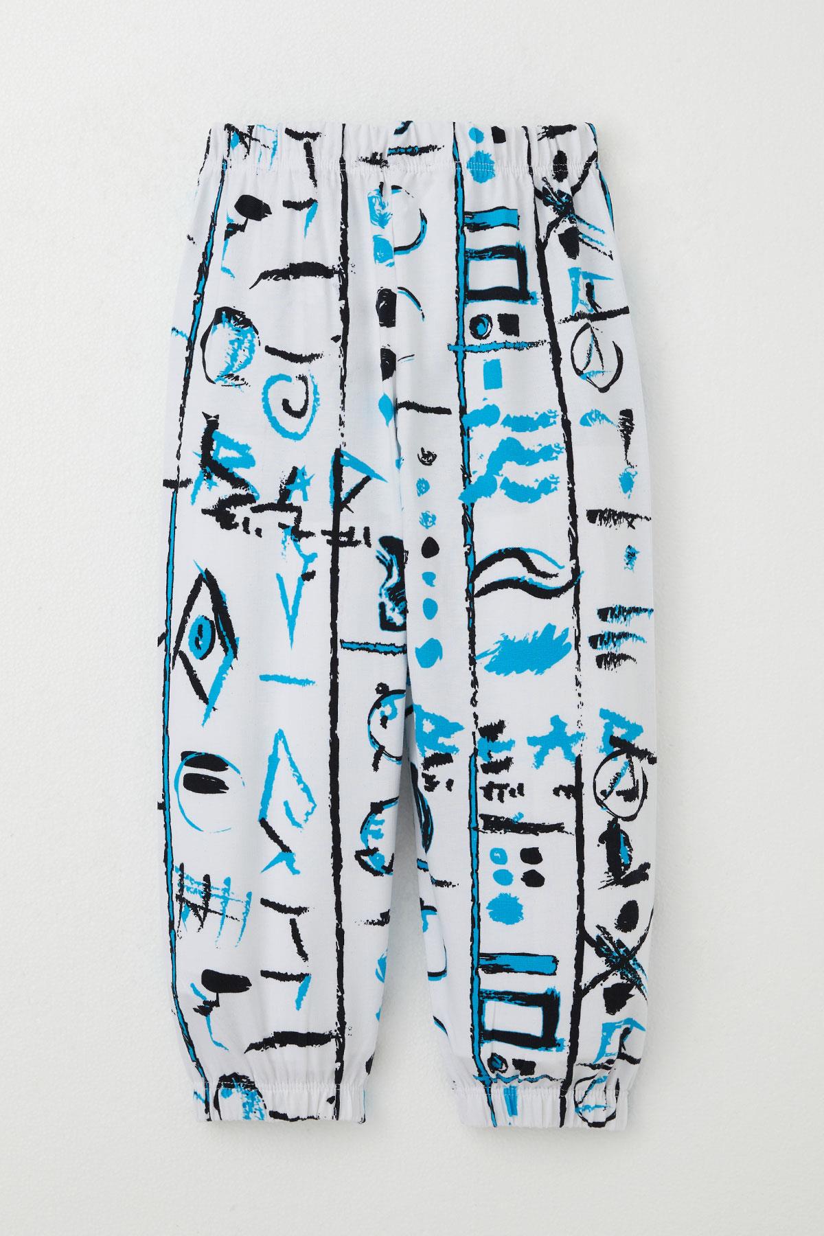 Breeze Erkek Çocuk Pijama Takımı Desenli Paçası Ve Beli Lastikli Beyaz (1-3 Yaş)