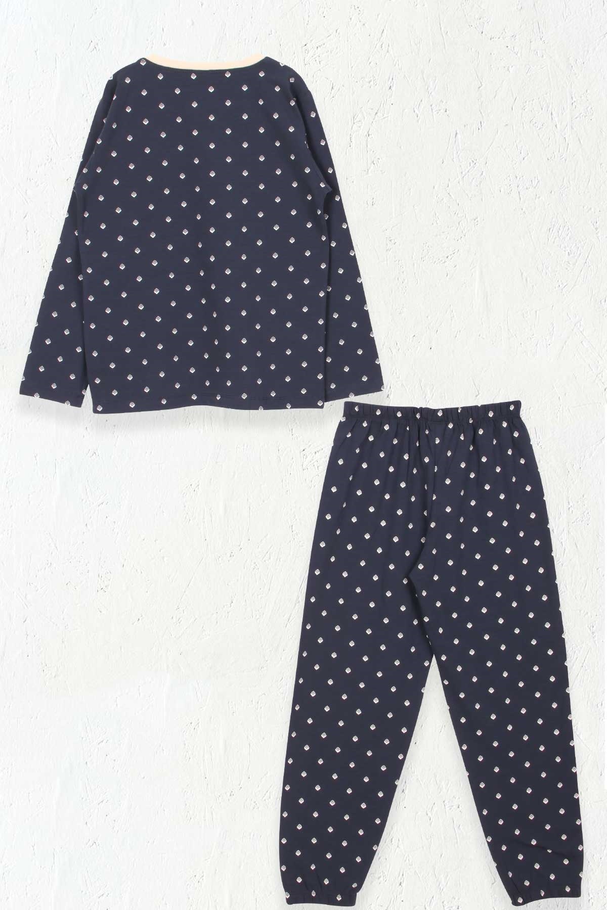 Breeze Erkek Çocuk Pijama Takımı Desenli Füme (9-12 Yaş)