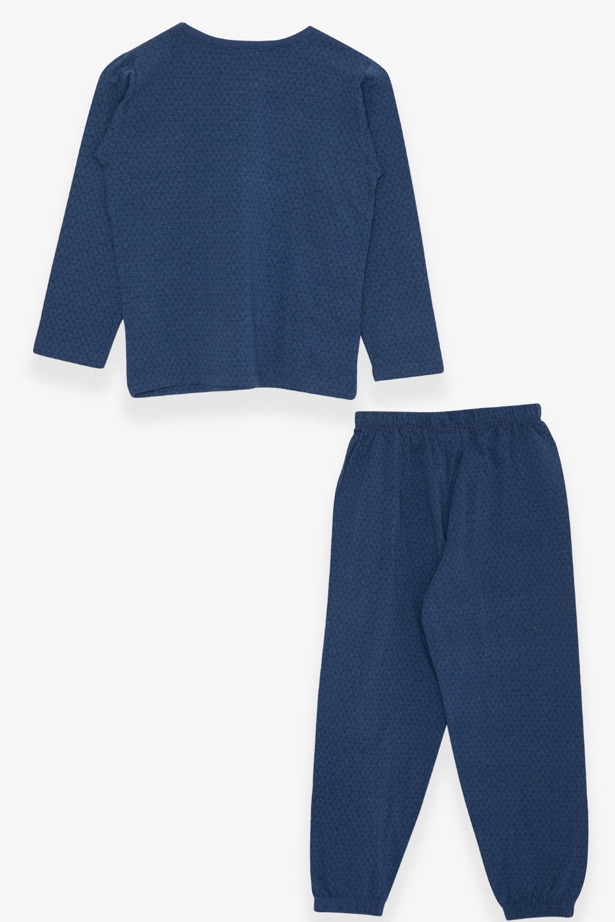 Breeze Erkek Çocuk Pijama Takımı Desenli Koyu Mavi (4-8 Yaş)