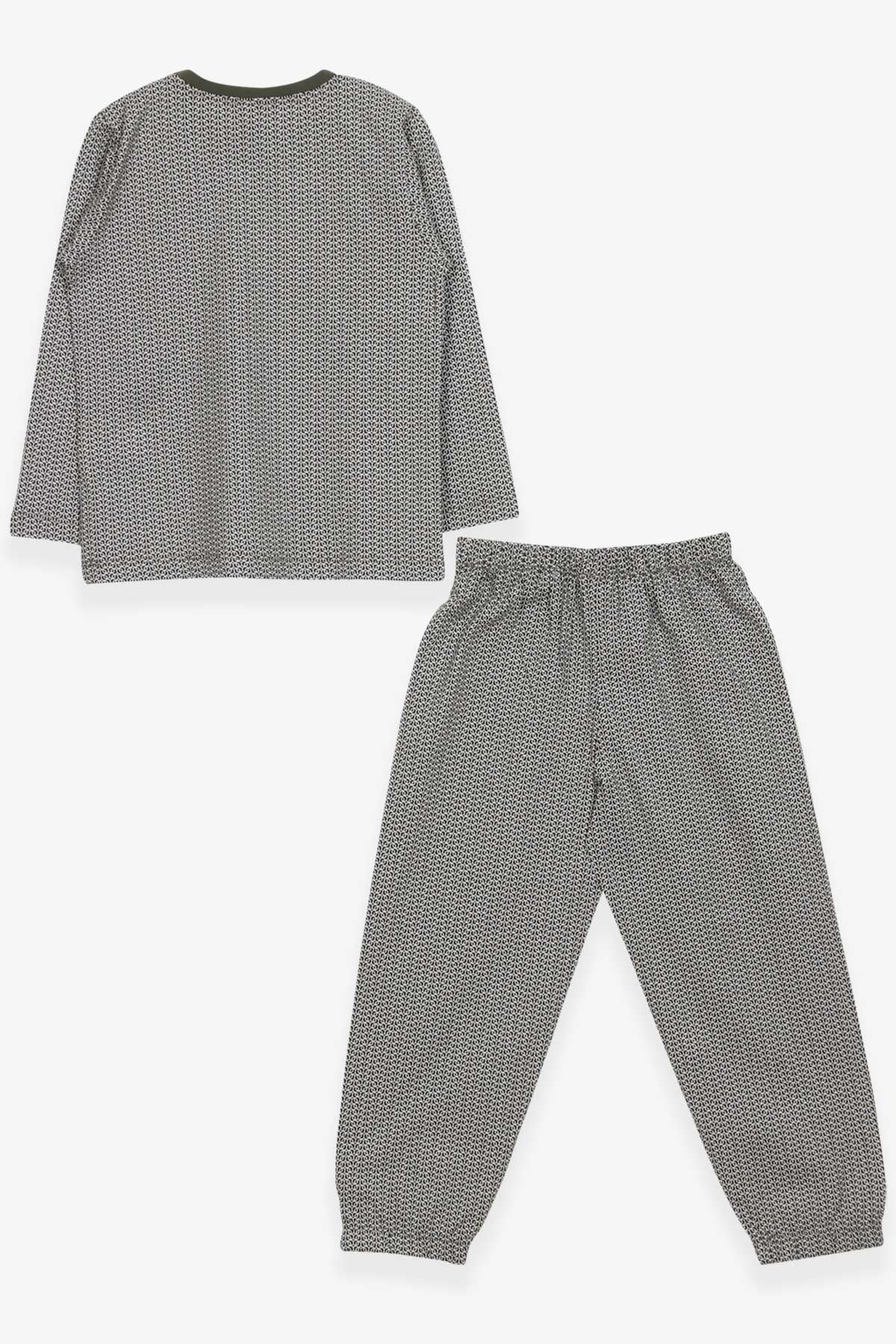 Breeze Erkek Çocuk Pijama Takımı Desenli Yeşil (4-8 Yaş)