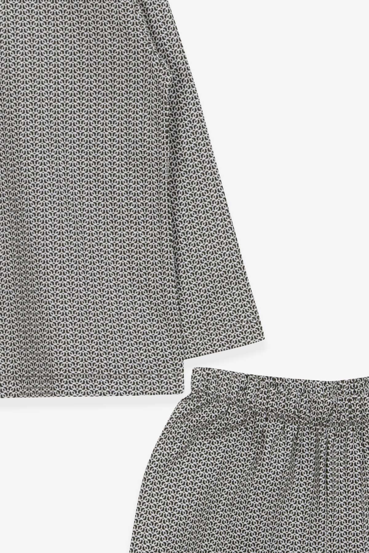Breeze Erkek Çocuk Pijama Takımı Desenli Yeşil (4-8 Yaş)