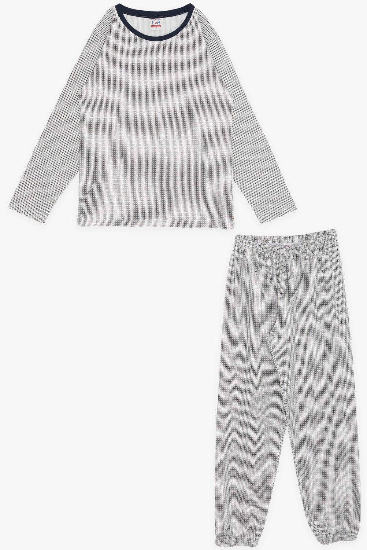 Breeze Erkek Çocuk Pijama Takımı Desenli Ekru (9-12 Yaş)