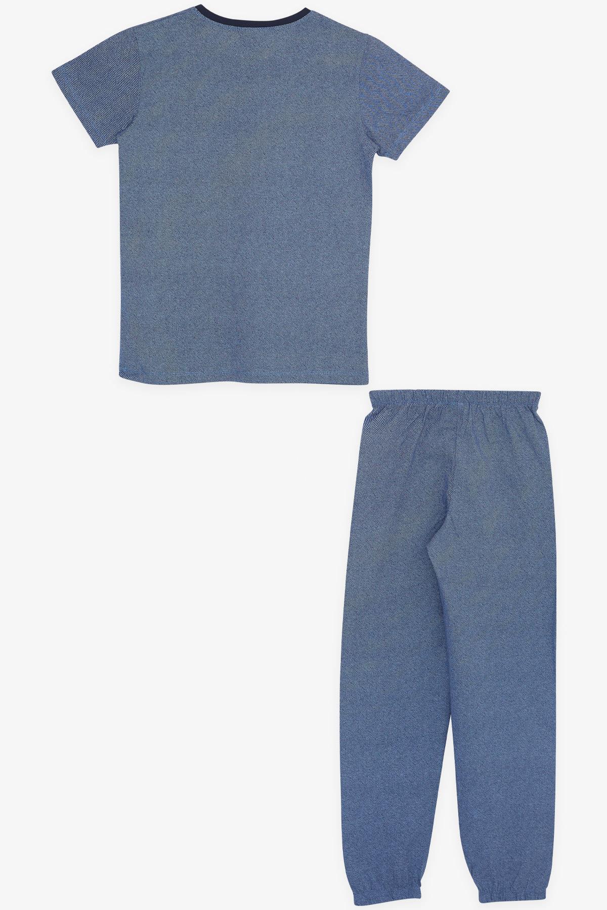 Breeze Erkek Çocuk Pijama Takımı Desenli Lacivert (4-8 Yaş)