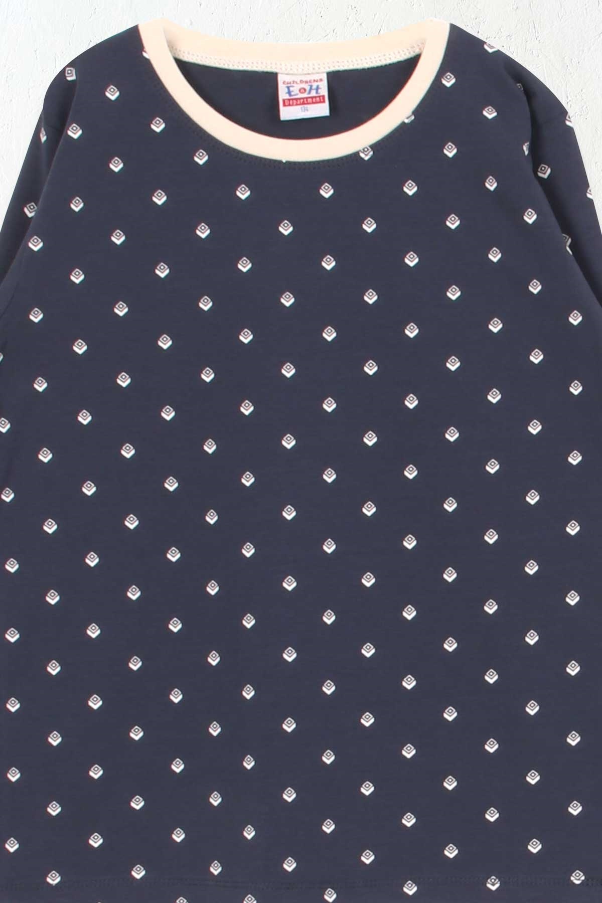 Breeze Erkek Çocuk Pijama Takımı Desenli Füme (9-12 Yaş)
